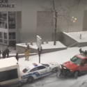 An Icy Hill Took Out Two Buses, a Cop Car, and a Snowplow